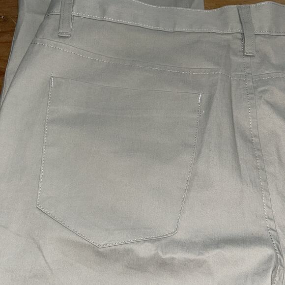 Mens Alfani Gray Slim Stretch Fit Flat Front Casual Leg Chino Pants Sz34 - Picture 6 of 7